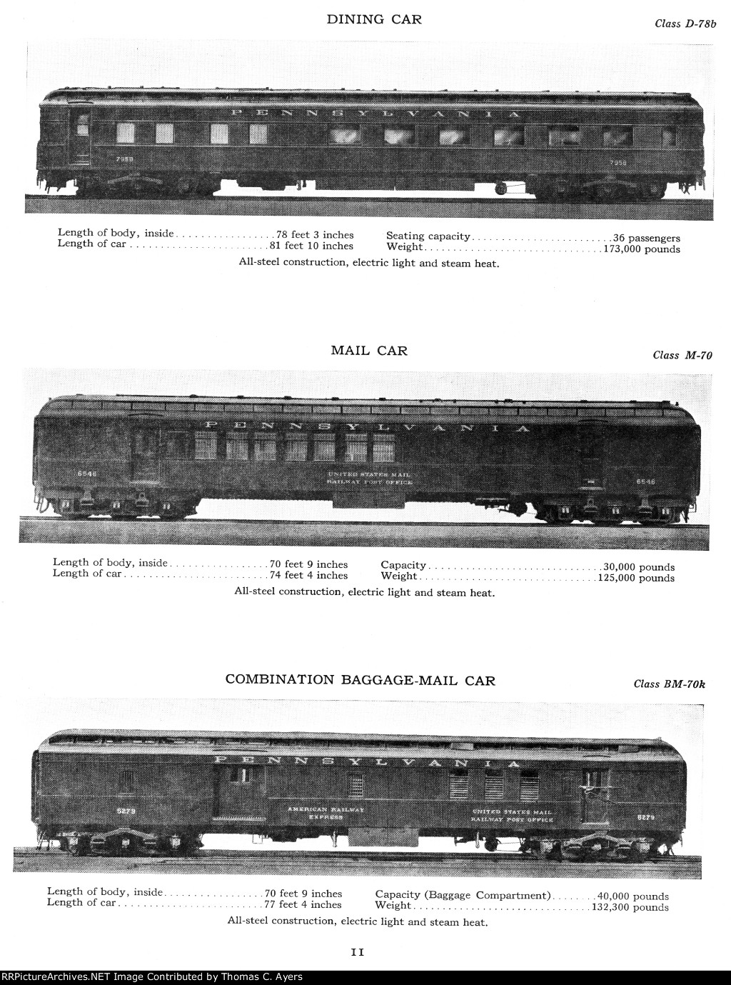 PRR "Modern Cars And Locomotives: 1926," Page 11